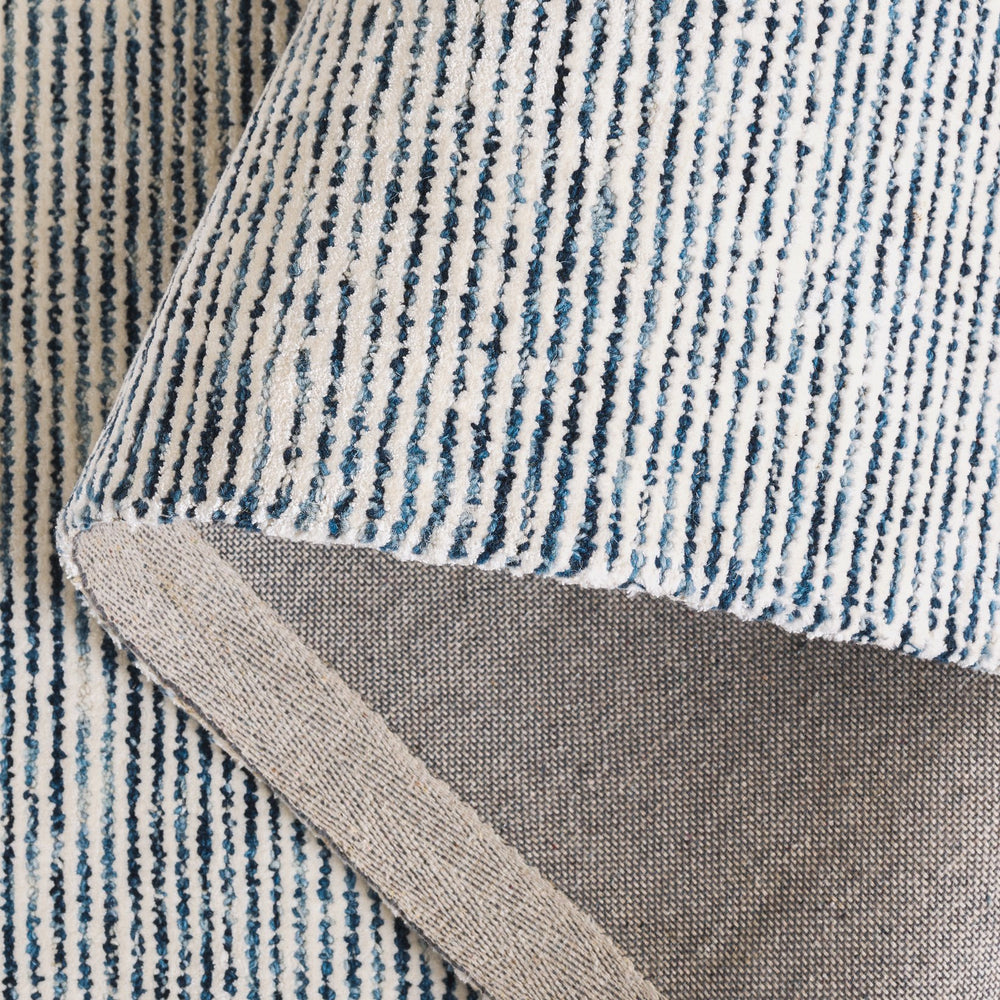 Safavieh Soho Hand-Tufted Navy Area Rug — Scandinavian Modern Low-Pile Viscose-Wool Blend For Durable Style 4'-0" x 6'-0" SOH575N-4