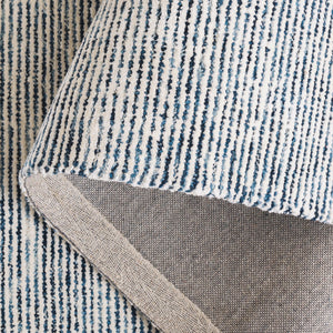Safavieh Soho Hand-Tufted Navy Area Rug — Scandinavian Modern Low-Pile Viscose-Wool Blend For Durable Style 4'-0" x 6'-0" SOH575N-4