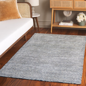 Safavieh Soho Hand-Tufted Navy Area Rug — Scandinavian Modern Low-Pile Viscose-Wool Blend For Durable Style 4'-0" x 6'-0" SOH575N-4