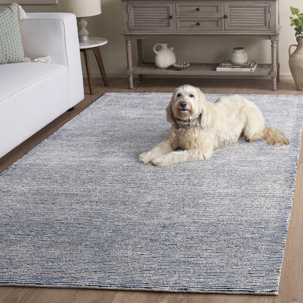 Safavieh Soho Hand-Tufted Navy Area Rug — Scandinavian Modern Low-Pile Viscose-Wool Blend For Durable Style 4'-0" x 6'-0" SOH575N-4