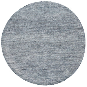 Safavieh Soho Hand-Tufted Round Rug In Deep Navy — Low-Profile Luxe Blend Of Viscose, Wool & Cotton (6 Ft) 6'-0" x 6'-0" SOH575N-6R