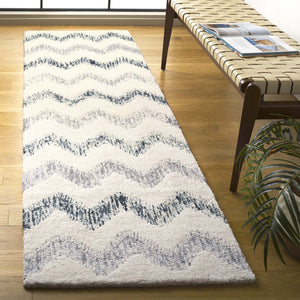 Safavieh Soho Modern Hand-tufted Area Rug - Elegant Blend Of Soft Tones For Sophisticated Home Décor Ivory ,Grey 45% Wool,45% Viscose,10% Cotton Soh658a-4