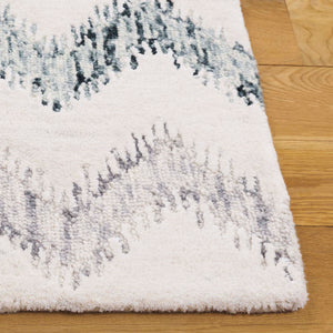 Safavieh Soho Modern Hand-tufted Area Rug - Elegant Blend Of Soft Tones For Sophisticated Home Décor Ivory ,Grey 45% Wool,45% Viscose,10% Cotton Soh658a-4