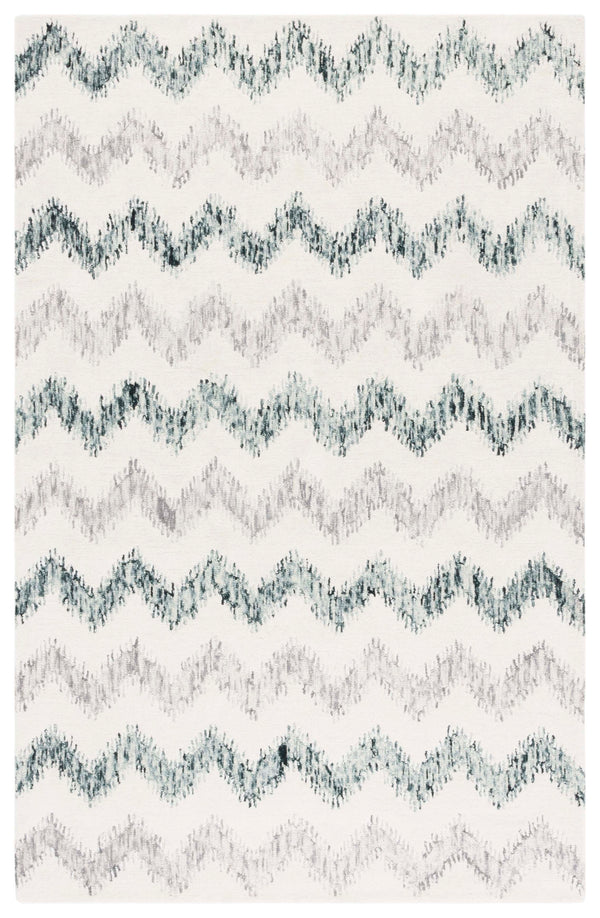 Safavieh Soho Modern Hand-tufted Area Rug - Elegant Blend Of Soft Tones For Sophisticated Home Décor Ivory ,Grey 45% Wool,45% Viscose,10% Cotton Soh658a-4