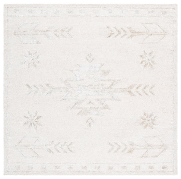 Safavieh Soho Exquisite Hand-tufted Area Rug - Modern Design In Luxurious Wool & Viscose Blend For Any Space Ivory 60% Wool,30% Viscose,10% Cotton Soh659a-6sq