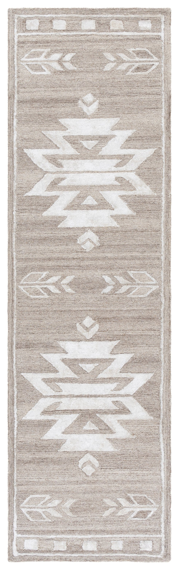 Safavieh Soho Hand-Tufted Beige Ivory Rug With Wool-Viscose-Cotton Blend, Low-Profile Boho Texture For Home 4'-0" x 6'-0" SOH659B-4