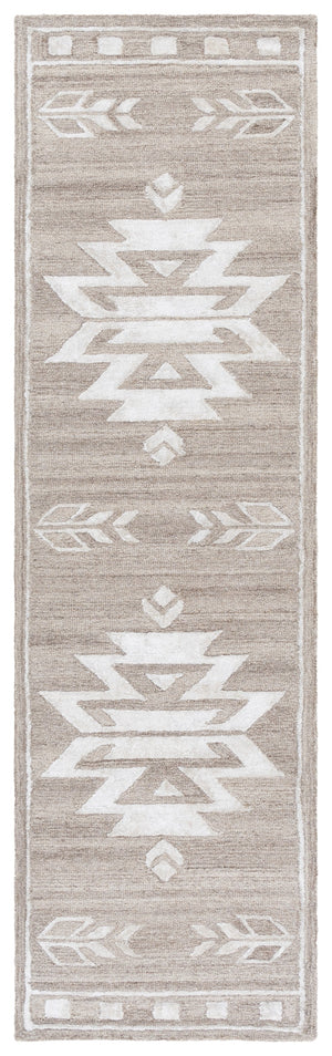 Safavieh Soho Hand-Tufted Beige Ivory Area Rug With Sculpted Geometric Floral Motifs, Soft Sheen, Cozy Feel 5'-0" x 8'-0" SOH659B-5