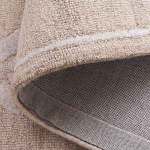 Safavieh Soho Hand-Tufted Beige Ivory Rug With Wool-Viscose-Cotton Blend, Low-Profile Boho Texture For Home 4'-0" x 6'-0" SOH659B-4