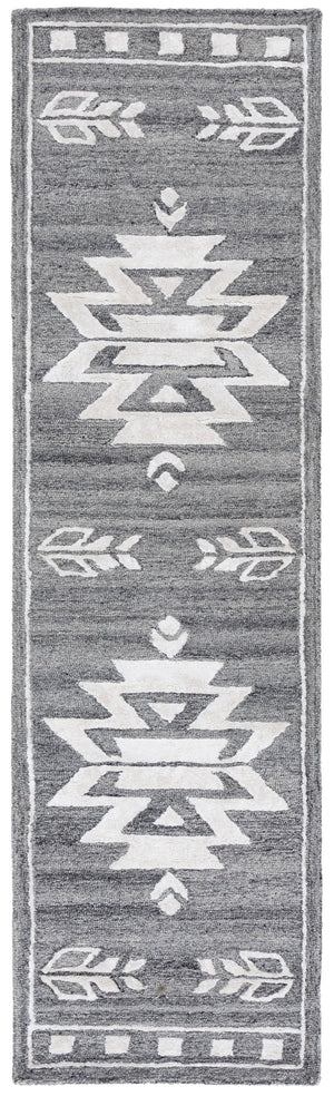 Safavieh Soho Exquisite Hand-tufted Area Rug - Modern Design In Luxurious Wool & Viscose Blend For Any Space Grey ,Ivory 75% Wool,15% Viscose,10% Cotton Soh659f-8