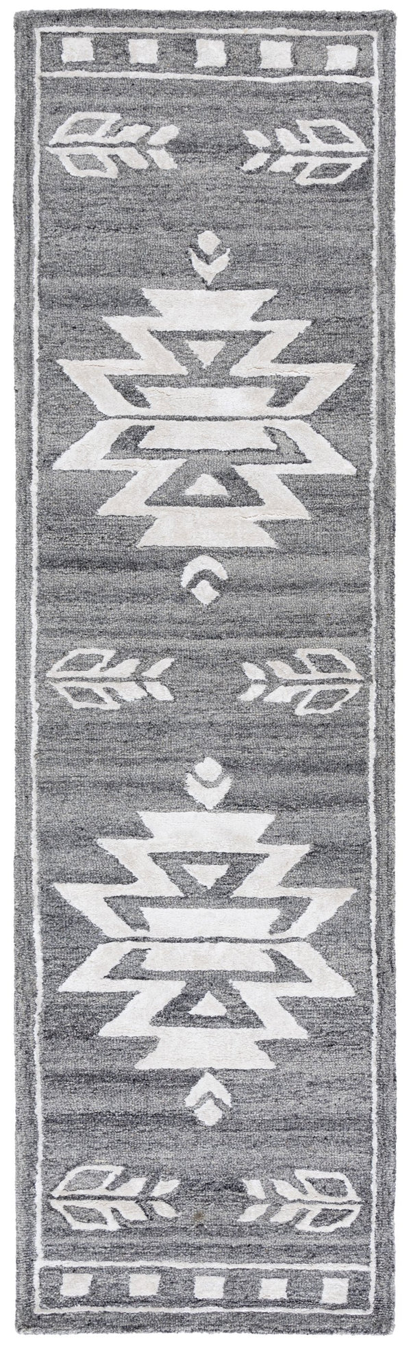 Safavieh Soho Exquisite Hand-tufted Area Rug - Modern Design In Luxurious Wool & Viscose Blend For Any Space Grey ,Ivory 75% Wool,15% Viscose,10% Cotton Soh659f-8