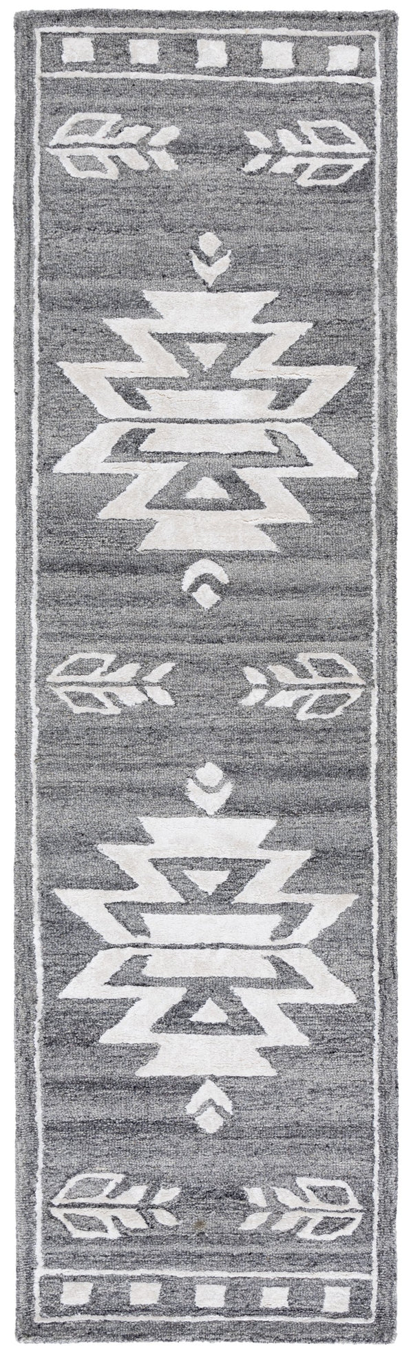 Safavieh Soho Hand-Tufted Grey Ivory Area Rug — Wool-Blend Low Pile, Subtle Boho Texture For Living Rooms 5'-0" x 8'-0" SOH659F-5