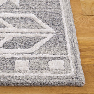 Safavieh Soho Exquisite Hand-tufted Area Rug - Modern Design In Luxurious Wool & Viscose Blend For Any Space Grey ,Ivory 75% Wool,15% Viscose,10% Cotton Soh659f-8