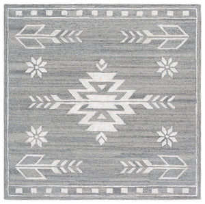 Safavieh Soho Exquisite Hand-tufted Area Rug - Modern Design In Luxurious Wool & Viscose Blend For Any Space Grey ,Ivory 75% Wool,15% Viscose,10% Cotton Soh659f-8