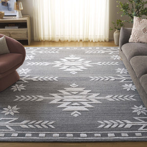 Safavieh Soho Exquisite Hand-tufted Area Rug - Modern Design In Luxurious Wool & Viscose Blend For Any Space Grey ,Ivory 75% Wool,15% Viscose,10% Cotton Soh659f-8