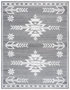 Safavieh Soho Exquisite Hand-tufted Area Rug - Modern Design In Luxurious Wool & Viscose Blend For Any Space Grey ,Ivory 75% Wool,15% Viscose,10% Cotton Soh659f-8