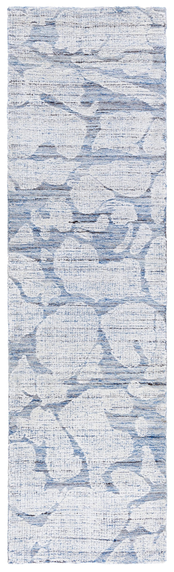 Safavieh Soho Hand-tufted Modern Rug - Luxurious Wool Blend With Abstract Floral Motifs For Elegant Spaces Blue ,Ivory 75% Wool,15% Viscose,10% Cotton Soh660m-8