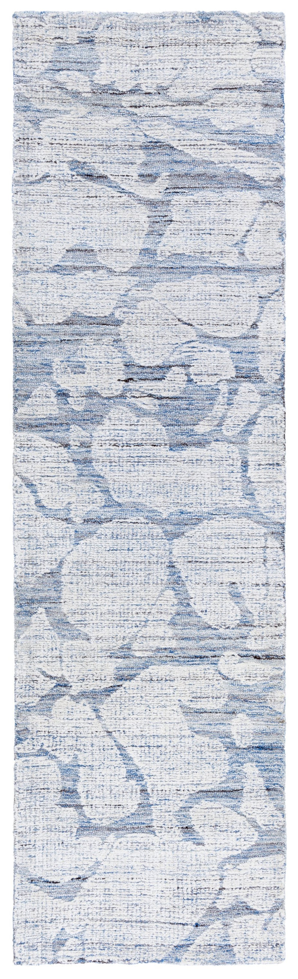 Safavieh Soho Hand-Tufted 660M Blue Ivory Rug — Wool-Viscose-Cotton Blend, Abstract Modern Texture & Sheen 4'-0" x 6'-0" SOH660M-4