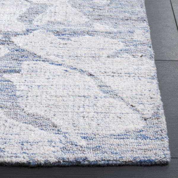 Safavieh Soho Hand-tufted Modern Rug - Luxurious Wool Blend With Abstract Floral Motifs For Elegant Spaces Blue ,Ivory 75% Wool,15% Viscose,10% Cotton Soh660m-8