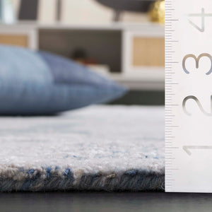 Safavieh Soho Hand-tufted Modern Rug - Luxurious Wool Blend With Abstract Floral Motifs For Elegant Spaces Blue ,Ivory 75% Wool,15% Viscose,10% Cotton Soh660m-8