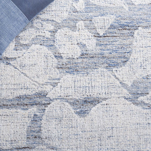 Safavieh Soho Hand-tufted Modern Rug - Luxurious Wool Blend With Abstract Floral Motifs For Elegant Spaces Blue ,Ivory 75% Wool,15% Viscose,10% Cotton Soh660m-8