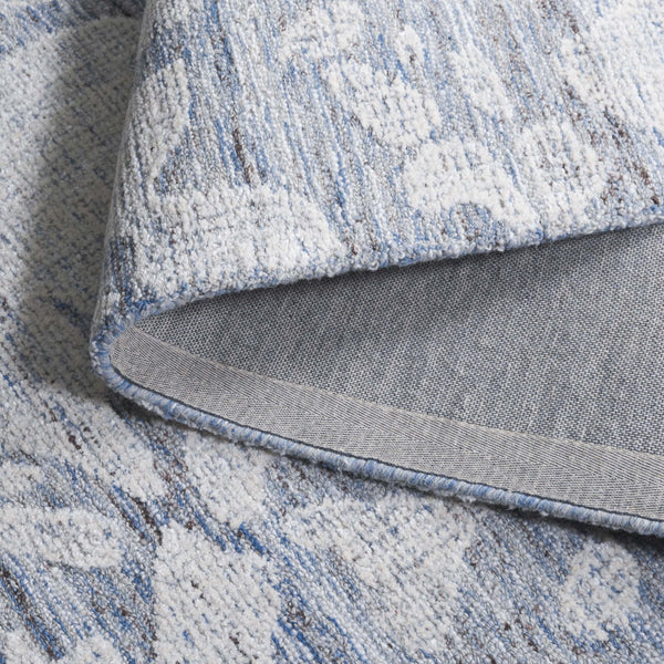 Safavieh Soho Hand-tufted Modern Rug - Luxurious Wool Blend With Abstract Floral Motifs For Elegant Spaces Blue ,Ivory 75% Wool,15% Viscose,10% Cotton Soh660m-8