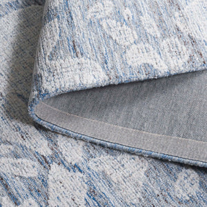 Safavieh Soho Hand-Tufted 660M Blue Ivory Rug — Wool-Viscose-Cotton Blend, Abstract Modern Texture & Sheen 4'-0" x 6'-0" SOH660M-4