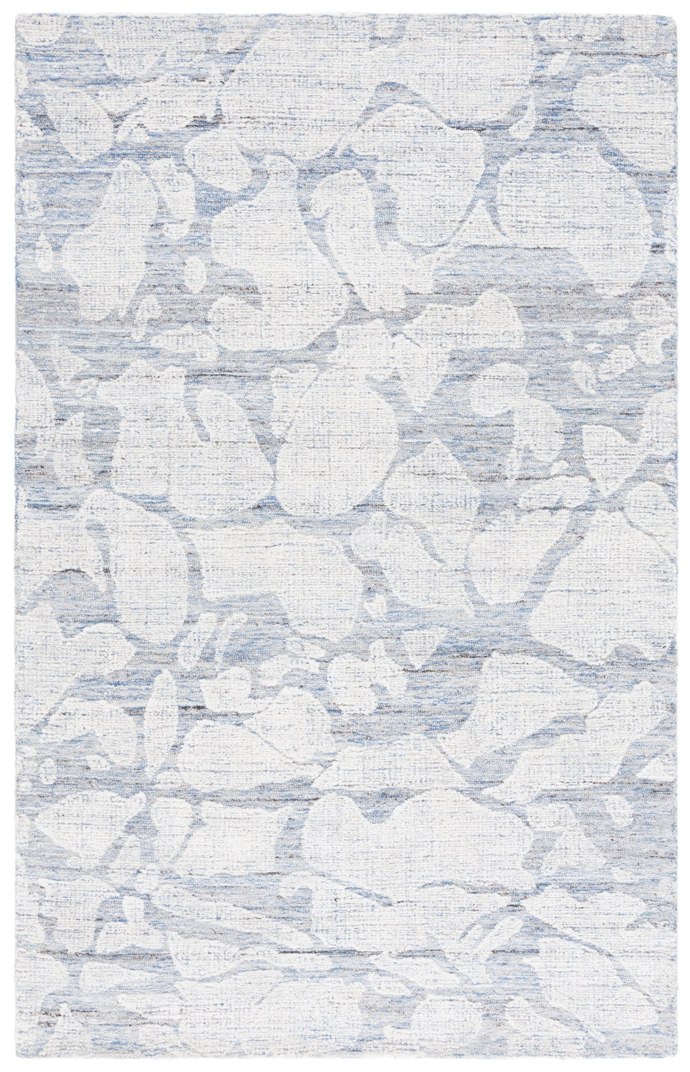 Safavieh Soho Hand-tufted Modern Rug - Luxurious Wool Blend With Abstract Floral Motifs For Elegant Spaces Blue ,Ivory 75% Wool,15% Viscose,10% Cotton Soh660m-8