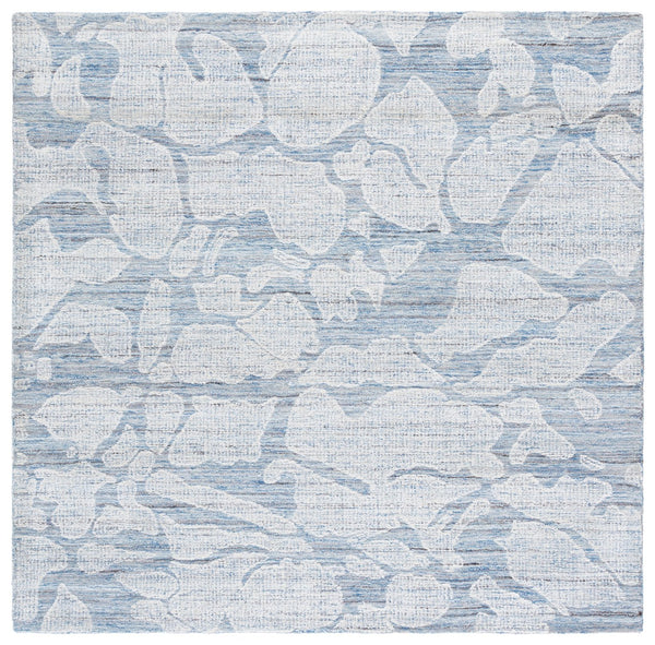 Safavieh Soho Hand-tufted Modern Rug - Luxurious Wool Blend With Abstract Floral Motifs For Elegant Spaces Blue ,Ivory 75% Wool,15% Viscose,10% Cotton Soh660m-8