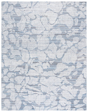 Safavieh Soho Hand-tufted Modern Rug - Luxurious Wool Blend With Abstract Floral Motifs For Elegant Spaces Blue ,Ivory 75% Wool,15% Viscose,10% Cotton Soh660m-8