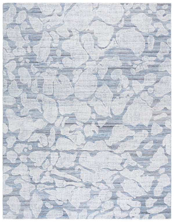 Safavieh Soho Hand-tufted Modern Rug - Luxurious Wool Blend With Abstract Floral Motifs For Elegant Spaces Blue ,Ivory 75% Wool,15% Viscose,10% Cotton Soh660m-8