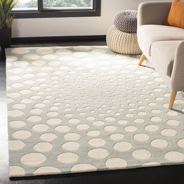 Soh766 Hand Tufted Wool and Viscose Rug - Luxurious 12mm Pile Height for Elegant Home Décor