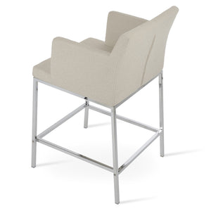 Soho Concept Soho Flat Barstools & Counterstools - Luxurious Fabric Options, Chrome Finish, 10-year Guarantee! Chrome,White  Soho-concept-dining-chair-09810