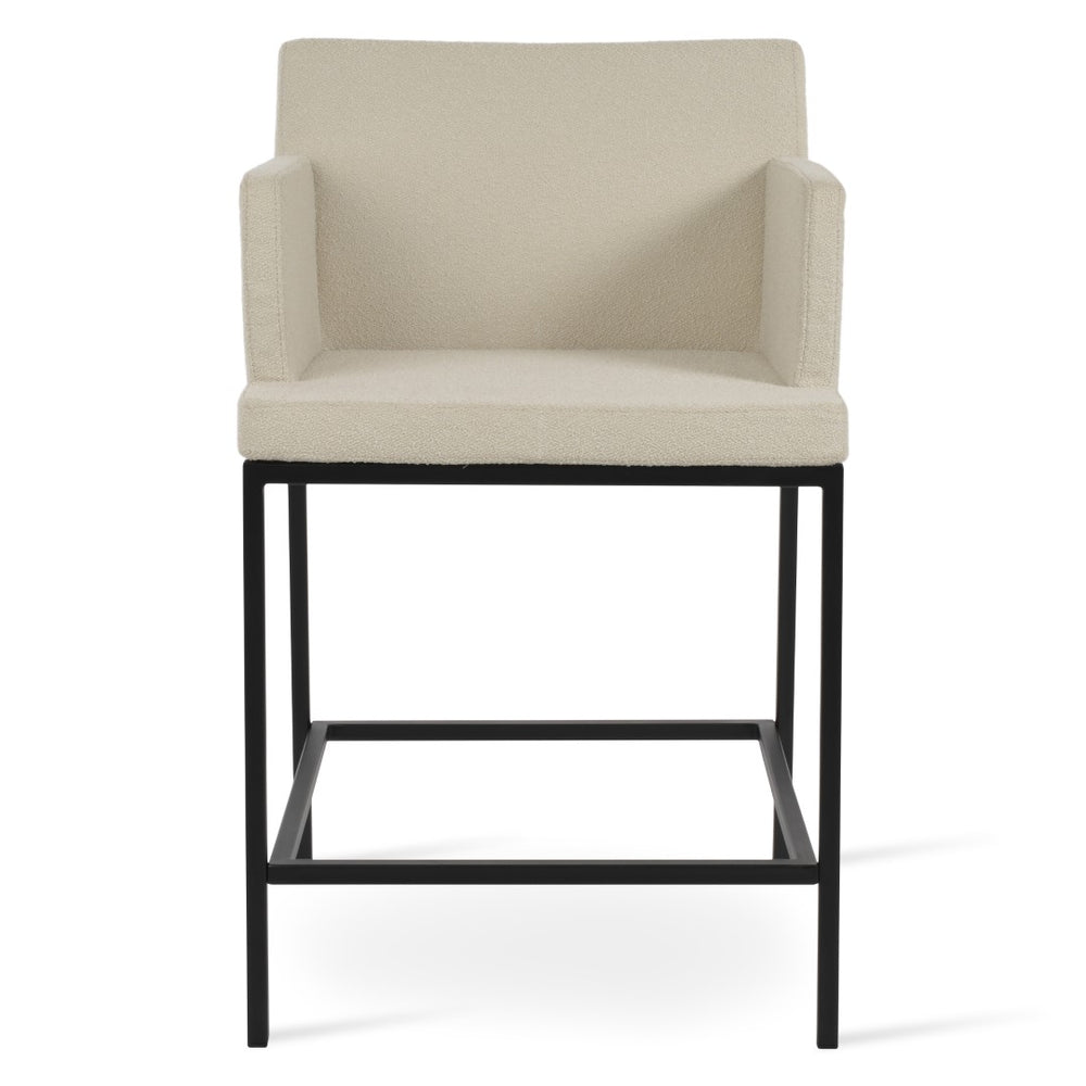 Soho Concept Soho Metal Barstools & Counterstools - Chic Upholstered Designs In Boucle, Velvet & Nubuck Fabrics Black,White  Soho-concept-dining-chair-09809