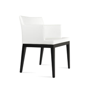 Soho Concept Soho Sled Wood Armchair - Stylish Leatherette Dining Chair With Beech Base, Durable Comfort & Elegance Ash,Black,White  Soho-concept-dining-chair-05825