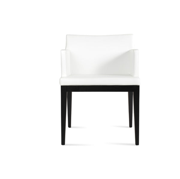 Soho Concept Soho Sled Wood Armchair - Stylish Leatherette Dining Chair With Beech Base, Durable Comfort & Elegance Ash,Black,White  Soho-concept-dining-chair-05825
