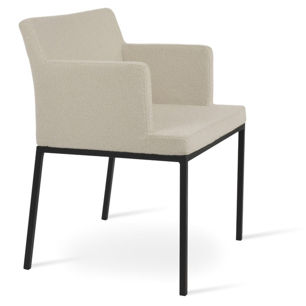 Soho Concept Soho Metal Armchair Dining Chair - Stylish Upholstery Options, 10-year Guarantee & 300 Lbs Capacity Black,White  Soho-concept-dining-chair-05828