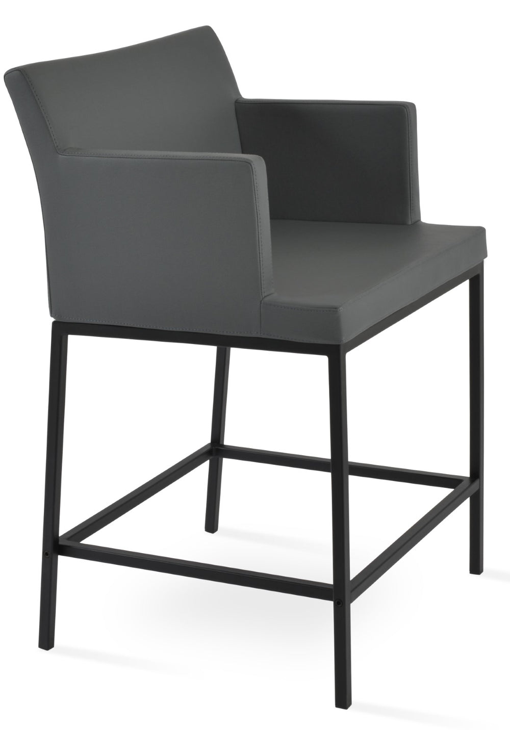 Soho Concept Soho Metal Counter & Bar Stools - Stylish Chrome Base, Luxury Fabrics, 10-year Guarantee, 300 Lbs Capacity Black,Grey  Soho-concept-dining-chair-09808