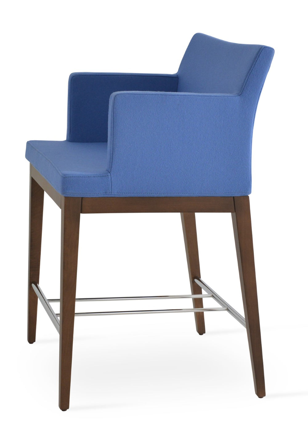 Soho Concept Soho Barstools & Counterstools - Elegant Walnut Wood With Camira Blazer Wool, 10-year Guarantee! Walnut,Blue  Soho-concept-dining-chair-09816