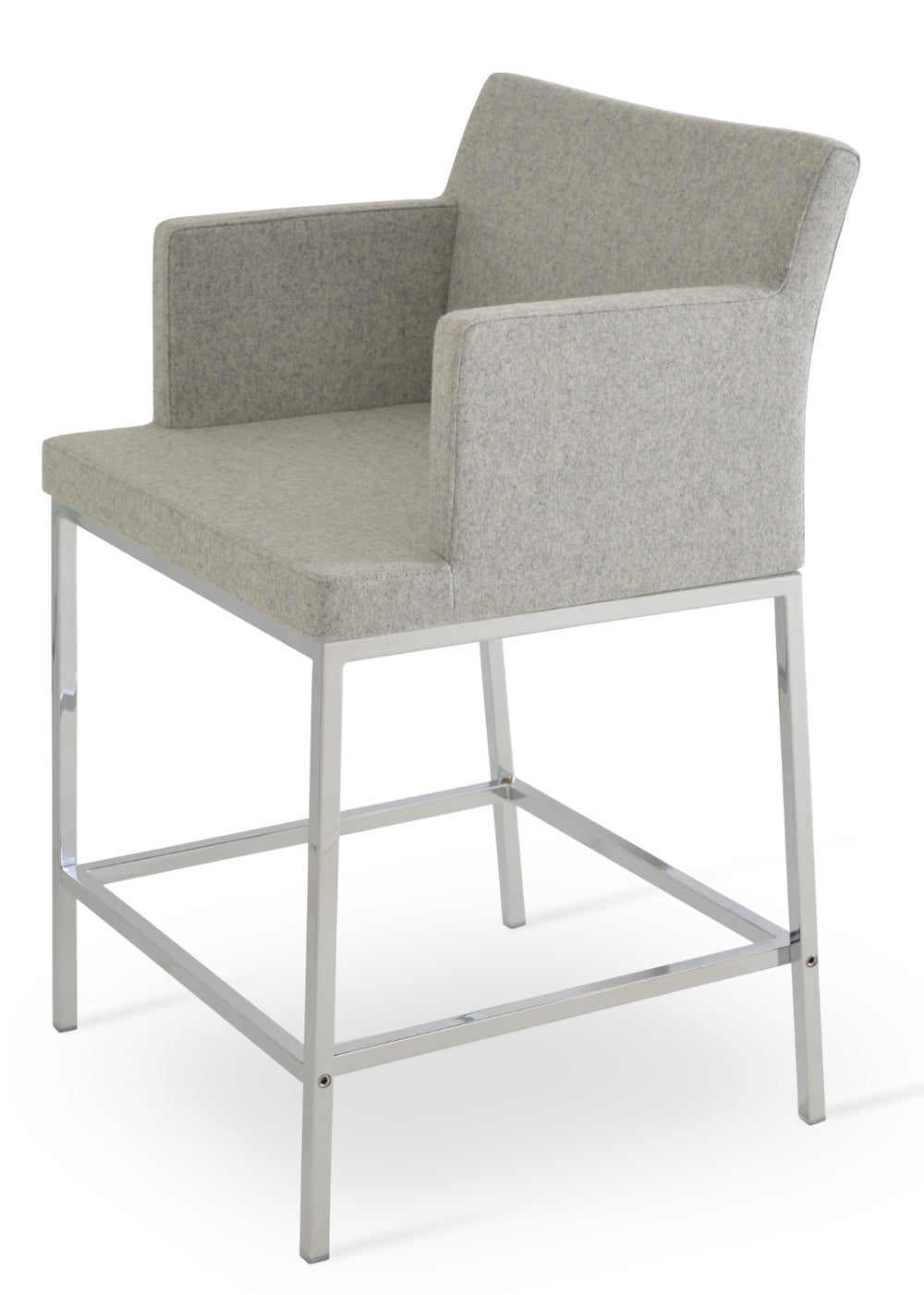 Soho Concept Soho Metal Barstools And Counterstools - Stylish Chrome Base, Durable Camira Wool, 10-year Guarantee Chrome,Silver  Soho-concept-dining-chair-09825