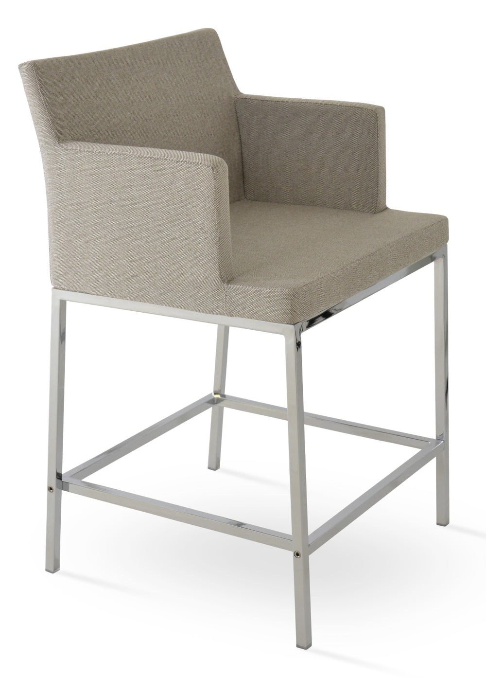 Soho Concept Soho Metal Counter Barstools In Stylish Camira Era Fabric – Chrome Finish, 10-year Guarantee! Chrome,Grey  Soho-concept-dining-chair-09821