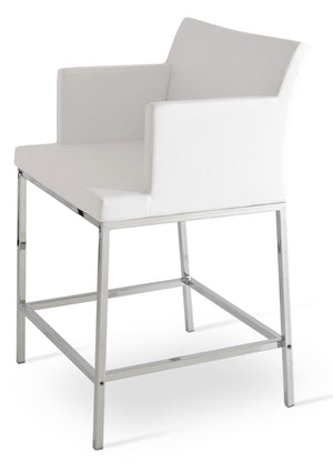 Soho Concept Soho Metal Counter & Bar Stools - Stylish Chrome Design, 5-year Guarantee, Perfect For Modern Interiors Chrome,White  Soho-concept-dining-chair-09823