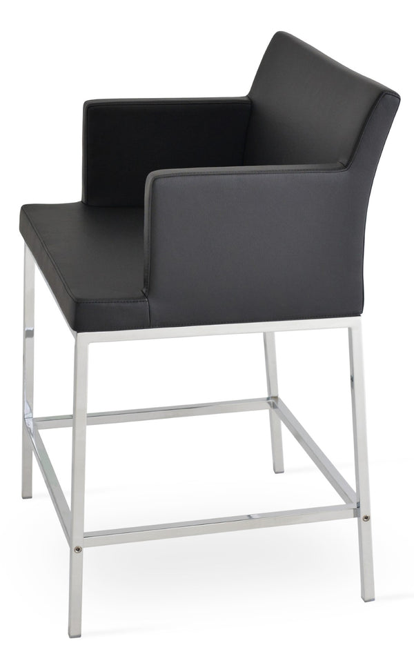 Soho Concept Soho Metal Counter & Bar Stools - Stylish Chrome Design, 5-year Guarantee, Perfect For Modern Interiors Chrome,Black  Soho-concept-dining-chair-09820
