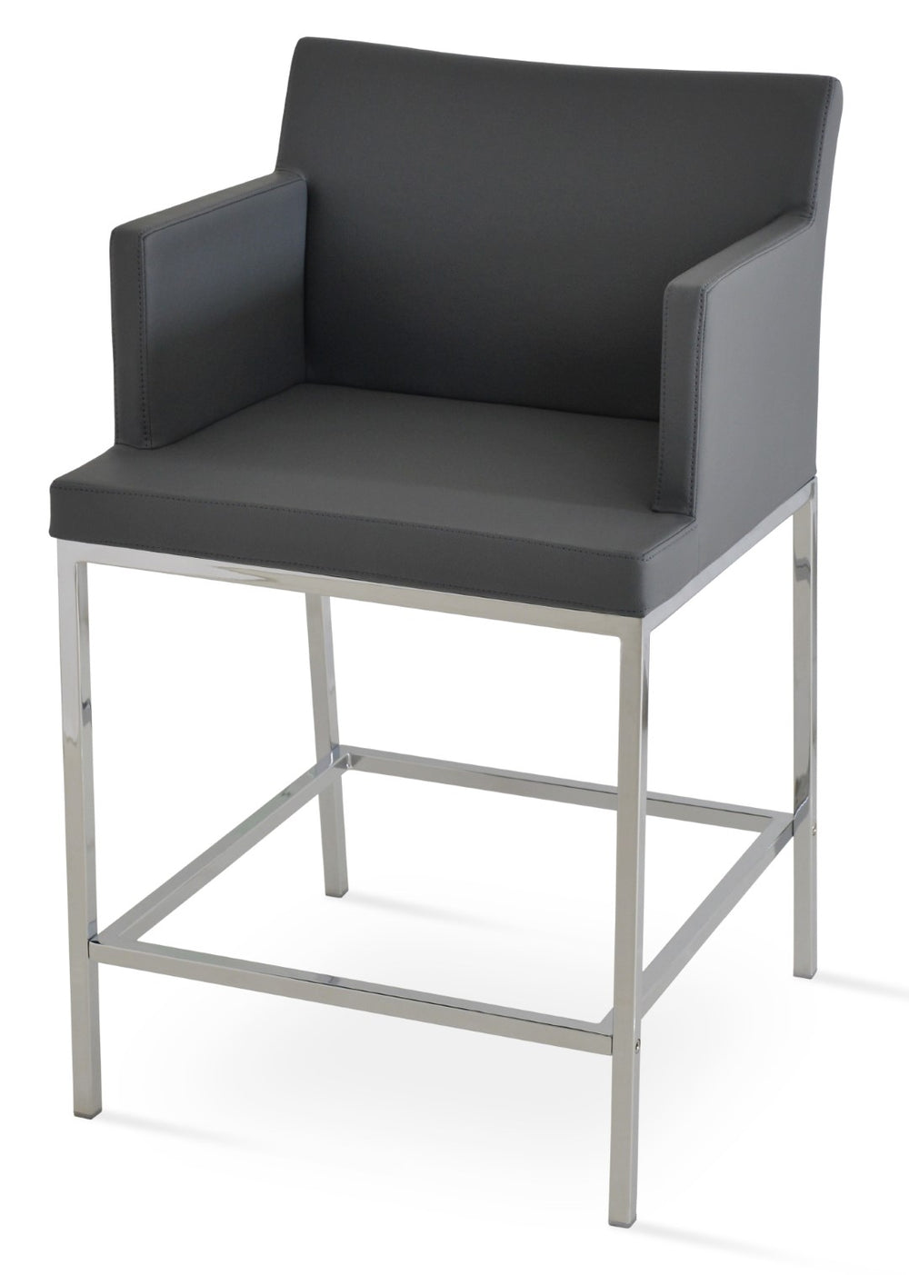 Soho Concept Soho Metal Counter & Bar Stools - Stylish Chrome Design, 5-year Guarantee, Perfect For Modern Interiors Chrome,Grey  Soho-concept-dining-chair-09819