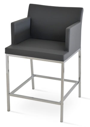 Soho Concept Soho Metal Counter & Bar Stools - Stylish Chrome Design, 5-year Guarantee, Perfect For Modern Interiors Chrome,Grey  Soho-concept-dining-chair-09819