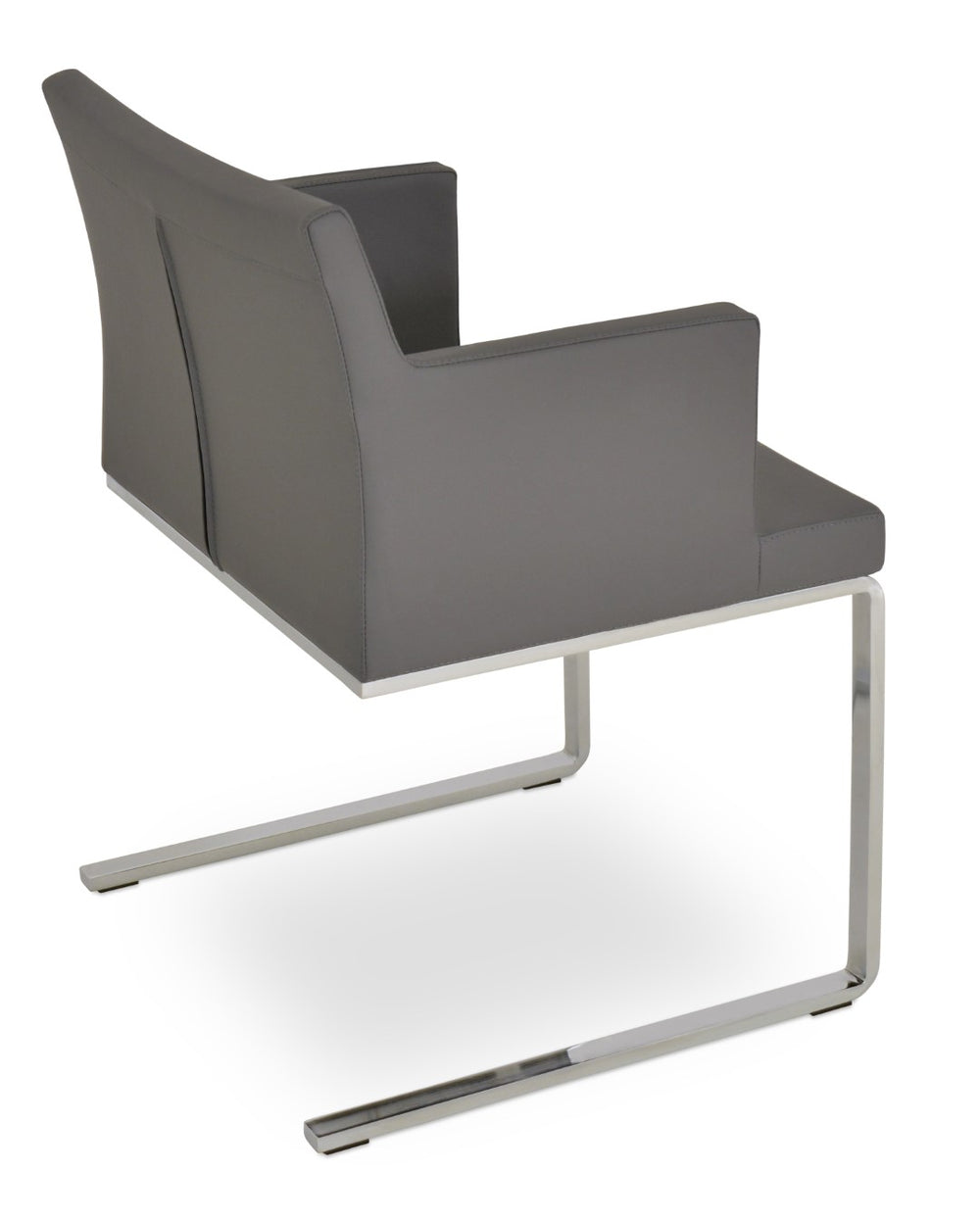 Soho Concept Soho Flat Armchair Dining Chair – Stylish Chrome Base, 5-year Guarantee, Supports 350 Lbs Comfortably Grey  Soho-concept-dining-chair-05882