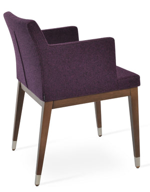 Soho Concept Soho Wood Armchair Dining Chair In Premium Camira Fabric - 10-year Guarantee & Stylish Comfort Walnut  Soho-concept-dining-chair-05931