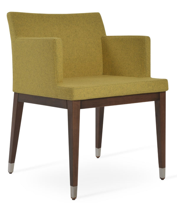 Soho Concept Soho Wood Armchair Dining Chair In Premium Camira Fabric - 10-year Guarantee & Stylish Comfort Walnut  Soho-concept-dining-chair-05930