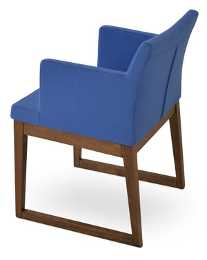 Soho Concept Soho Wood Armchair Dining Chair In Premium Camira Fabric - 10-year Guarantee & Stylish Comfort Walnut  Soho-concept-dining-chair-05939