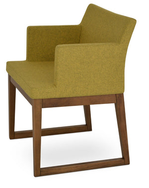 Soho Concept Soho Wood Armchair Dining Chair In Premium Camira Fabric - 10-year Guarantee & Stylish Comfort Walnut  Soho-concept-dining-chair-05938