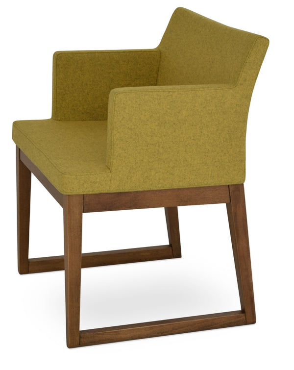 Soho Concept Soho Wood Armchair Dining Chair In Premium Camira Fabric - 10-year Guarantee & Stylish Comfort Walnut  Soho-concept-dining-chair-05938